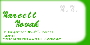 marcell novak business card